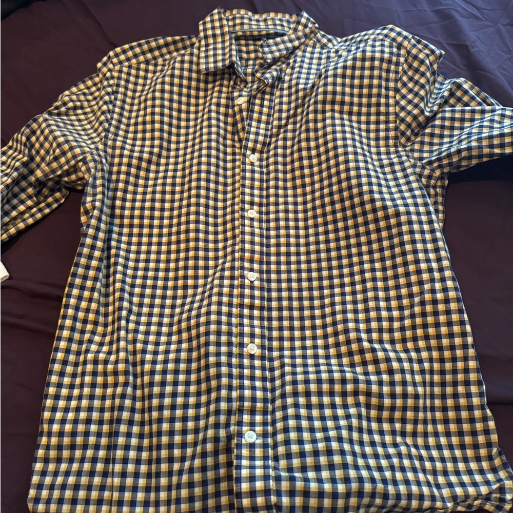 GAP Blue and White Gingham Casual Shirt